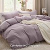 Duvet Cover Set 3pcs Prewashed Fabric Queen Size Bright White - Bedsure - 2 of 4
