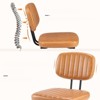 Fontoi Dining Chairs, Mid-Century Modern Dining Chairs Set of 2 with Rattan Backrest and Metal Frame for Kitchen Living Room, Brown, 21.3"*19.3"*31.1" - 4 of 4