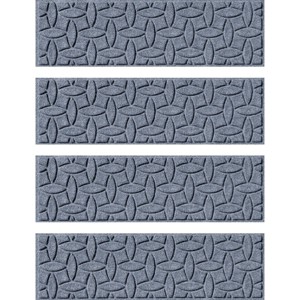 WaterHog 8.5"x30" Set of 4 Ellipse Indoor/Outdoor Stair Treads Door Mats - 1 of 4