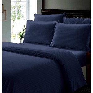 Noble House Easy Care 1800 Embossed 6pc Wrinkle Resistant  Super SoftSheet Set With 18" Deep Pockets - 1 of 4