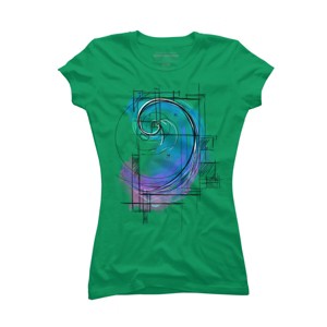 Junior's Design By Humans Fibonacci By timea T-Shirt - 1 of 3