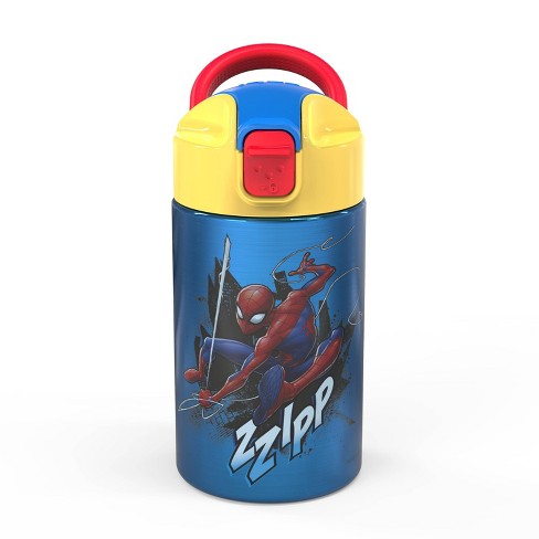 Zak Designs Marvel Spider-Man 14 oz Double Wall Vacuum Insulated Thermal  Kids Water Bottle, 18/8 Stainless Steel, Flip-Up Straw Spout, Locking Spout  Cover, Durable Cup for Sports or Travel 