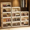 TiramisuBest 20 inch Storage Cabinet 3/4/5 Tier Folding Magnetic Door Wheels Quick Setup Bedroom Dorm Closet Organizer - 3 of 4