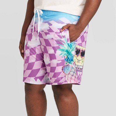 spongebob swim trunks mens