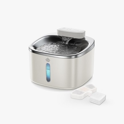 Oneisall PW04 Wireless Cat Fountain: 3.5L Stainless Steel, Battery Operated, Cordless, Rechargeable – Pet Water Dispenser (w/3 Filters)