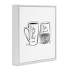 Stupell Industries Funny Coffee & Wine Phrase Framed Giclee Art, White, 12" x 12" - 2 of 4