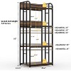 COZONY 4 Tier Bakers Rack, Heavy Duty Metal Frame Freestanding Microwave Stand for Kitchen Living Room Garage - 2 of 4