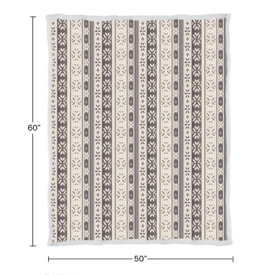 Gray and White Reversible Fleece Sherpa Winter Throw Blanket