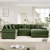 Aukfa Oversized Cloud Modular Corduroy Sofa Sectional with Ottoman - Reversible Deep Seat Couch for Living Room - 2 of 4