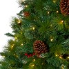 Nearly Natural 8-ft Montana Mixed Pine Artificial Christmas Tree with Pine Cones, Berries and 700 Clear LED Lights - 3 of 3