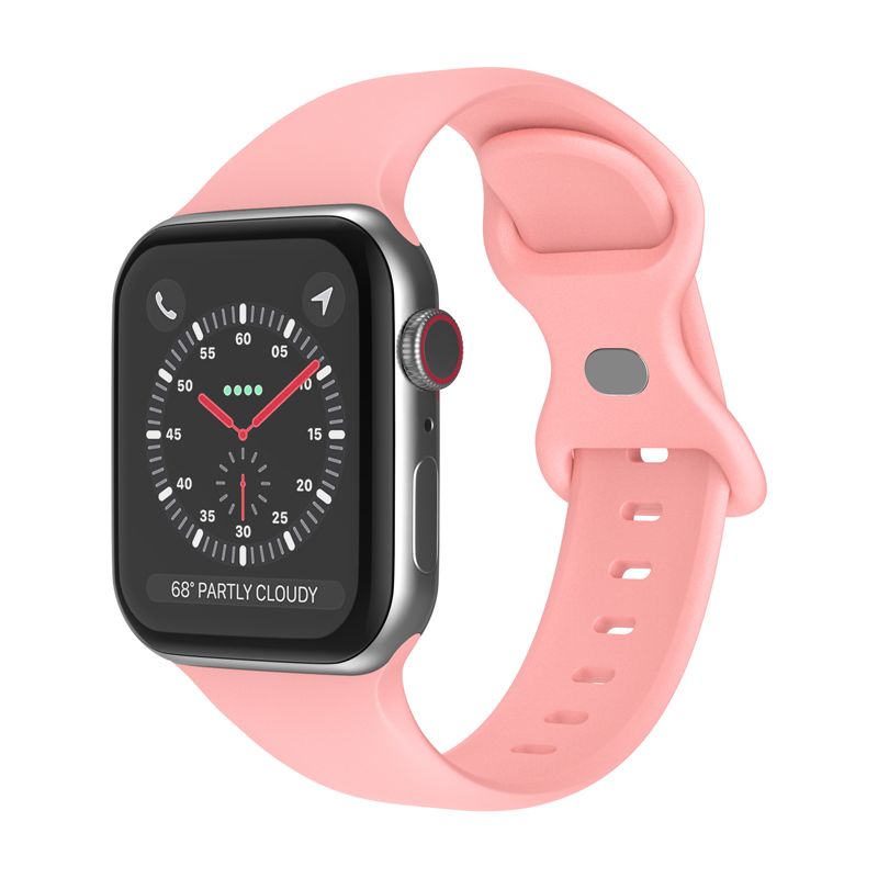 Link Apple Watch Compatible Soft Silicone Sport Band Waterproof Mens Womens For Series SE 7 6 5 4 3 2 1, 1 of 11
