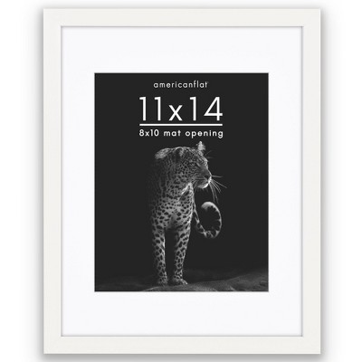 Americanflat Gallery-Style Picture Frame with Mat to Secure Artwork, Prints, and Photos