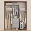 Aheaplus 4FT Small Closet Organizer with Fabric Drawers, DIY Closet System with Hanging Rods and Storage Shelves - 4 of 4