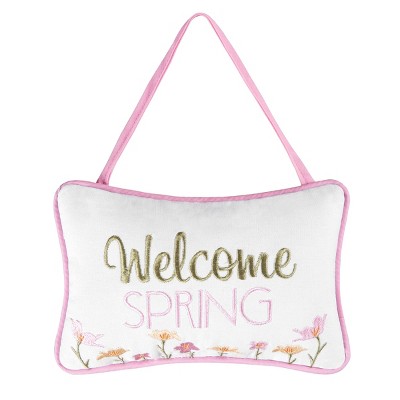 C&F Home 5" x 8" Welcome Spring Doorknob Petite Pillow