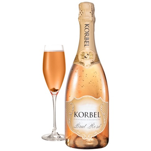Korbel Brut Rosé Champagne - 750ml Bottle : Target