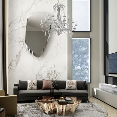 Elegant Polished Chrome & Crystal 18-Light Chandelier