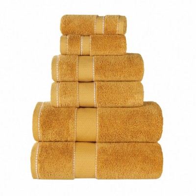 Premium Cotton 800 Gsm Heavyweight Plush Luxury 6 Piece Bathroom Towel Set  By Blue Nile Mills : Target