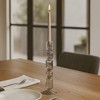 Decorative Bubble Taper Candle Holder for Home Decor - Contemporary Smoked Glass Candlestick Holder for Table Centerpieces - 3 of 4