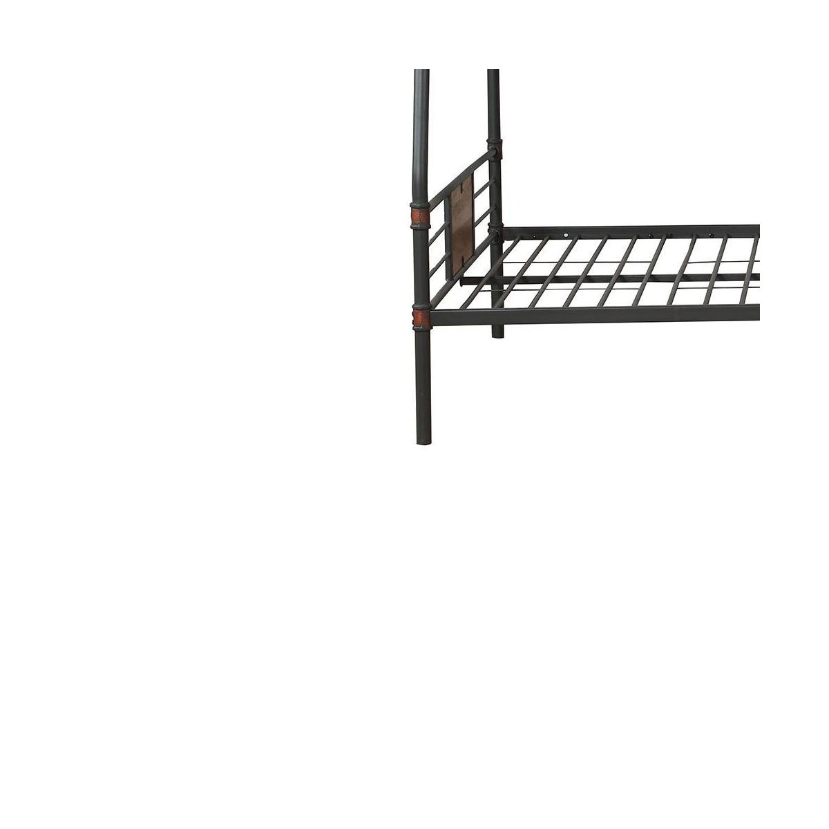 Acme Furniture 83" Full Xl/Queen Bunk Bed Brantley Loft and Bunk Bed Sandy Black & Dark Bronze Hand-Brushed: Integrated Ladder - thumbnail 4
