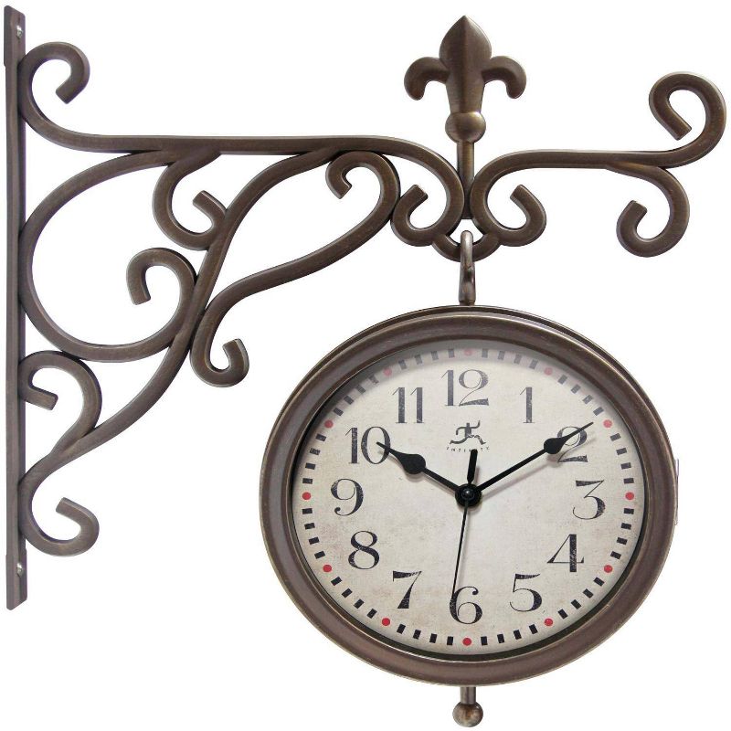 8&#34; Beauregard Wall Clock Brown - Infinity Instruments, 1 of 8