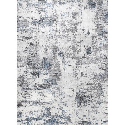 Unusual Abstract Rug Grey Industrial Rug Polyester Pet Friendly Non-Slip  Backing Washable Area Rug for Living Room