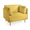 39" Modern Accent Chair, Upholstered Comfy Reading Armchair, Single Seat Sofa Chair With Pillow, Lounge Chair for Living Room Bedroom Balcony - 4 of 4