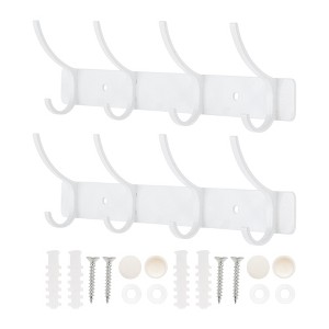 Unique Bargains Wall Mount Coat Rack with Hooks Used for Hanging Hat Towel Bathrooms - 1 of 4