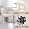 MOONMISS 2 PCS Contemporary Designed Teddy Fabric Upholstered Accent Chairs Kitchen Armchair for Living Room - 4 of 4