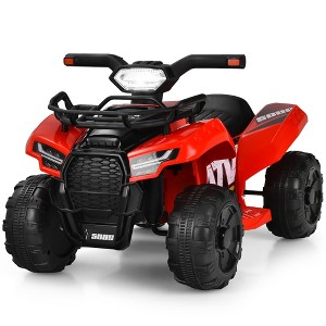 Costway 6V Kids ATV Quad Electric Ride On Car Toy Toddler with LED Light MP3 - 1 of 4