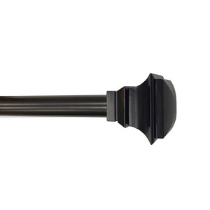 Lumi Home Furnishings 66"x120" Decorative Drapery Single Rod Set with Classic Square finials Bronze - 1 of 4
