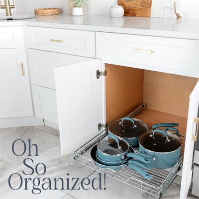 Chrome Steel Pull Out Cabinet Organizer 24" x 21"