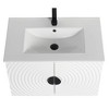 Pellabay Modern Bathroom Vanity with Fluted Circular Doors - Sink Included - 3 of 4