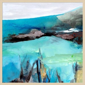 Amanti Art Mountain Lake 1 by Elan Studios Wood Framed Wall Art Print - 1 of 4