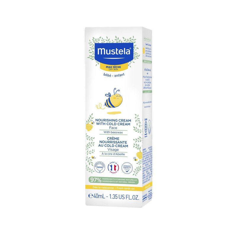 Mustela Nourishing Baby Face Cream Moisturizing Baby Lotion for Dry Skin -  1.35 fl oz, 1 of 9