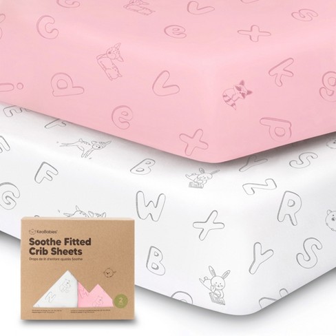 BreathableBaby All-in-One Fitted Sheet & Waterproof Cover for 52 x 28 Crib Mattress (2-Pack) - Beige