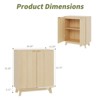 Sideboard Buffet Cabinet with Storage, Modern Fluted Accent Credenza with Doors & Adjustable Shelves - 2 of 4