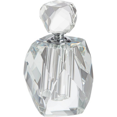 Glass Perfume Bottle 4 OZ Hexagon Shape Fancy Empty Clear Crystal Perfume  Glass Jar Wholesale