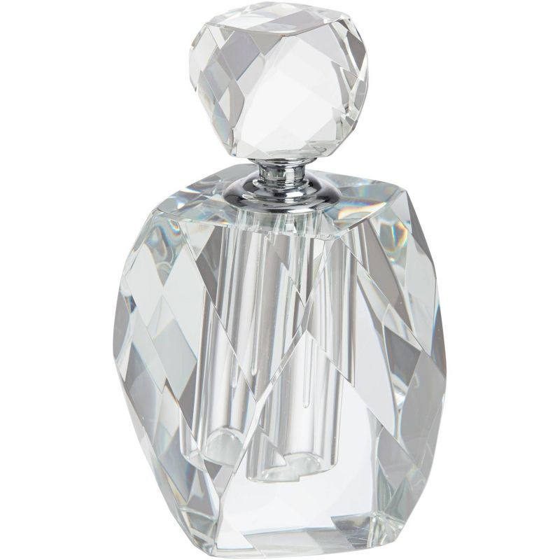 Dahlia Studios Aston 7 1/4" High Clear Glass Decorative Perfume Bottle, 1 of 9