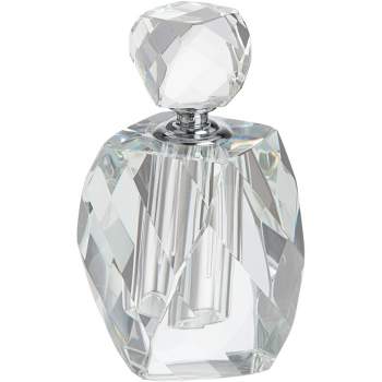 Dahlia Studios Aston 7 1/4" High Clear Glass Decorative Perfume Bottle