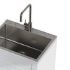 Spassway 24" White Laundry Utility Cabinet with Stainless Steel Sink - 4 of 4