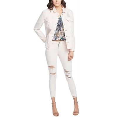 Rachel Roy Womens Destructed Jacket