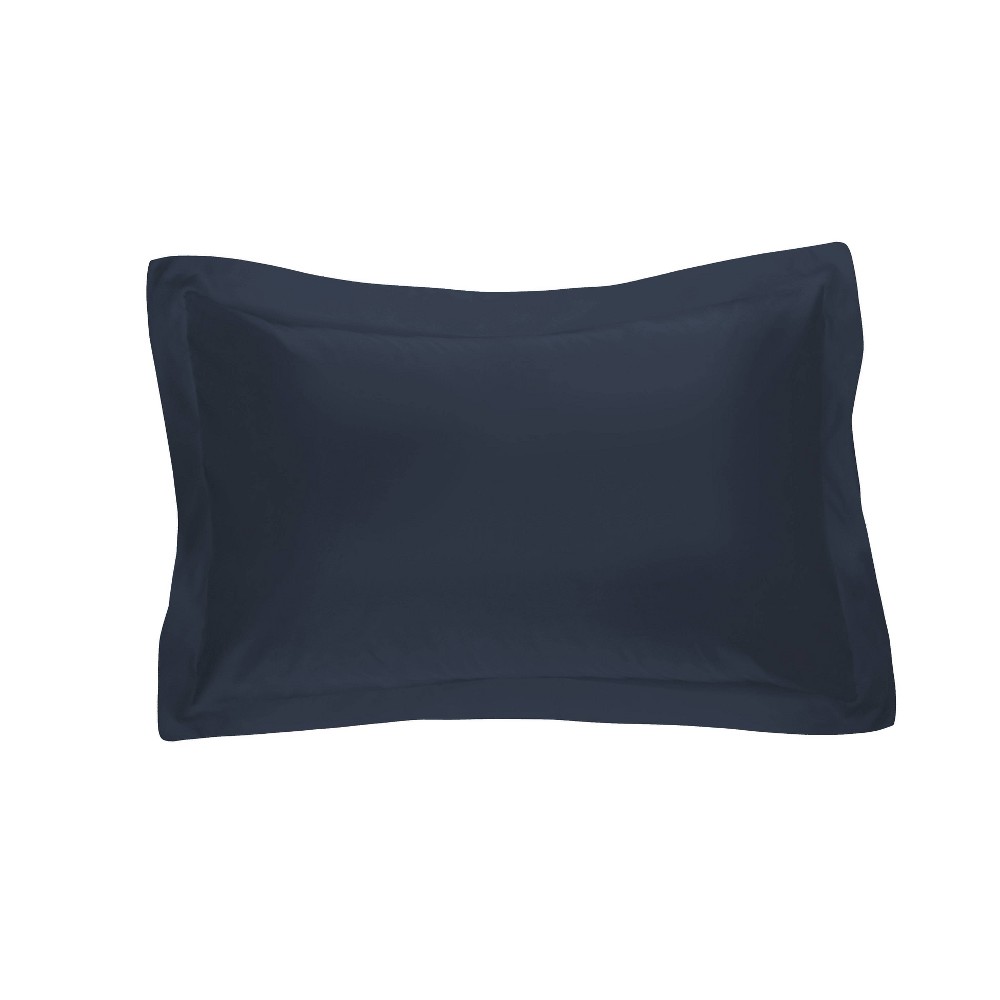 Photos - Bed Linen Standard Tailored Pillow Sham Navy - Magic Skirt: Microfiber, Machine Wash