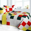 Slickblue Full/Queen 3 Pc Quilt Set, Vermicelli-Quilted TC Fabric, 5 Design Options, Machine Washable, 90.5"x90.5" - 4 of 4