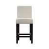 Set of 2 24" Vermont Faux Leather Counter Height Barstool White - Inspire Q: Modern Padded Back, Rubberwood Frame - image 3 of 4