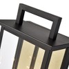C Cattleya 2-Light Matte Black Outdoor Wall Light with Gold Reflector and Clear Glass Shade - 3 of 4