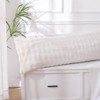 Faux Fur Body Pillow Cover – Super Soft Plush Long Pillowcase with 3D Plaid Striped Design, Cozy Fuzzy Decorative Bedding - 4 of 4