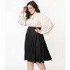 Unique Vintage Women's Plus Retro Style High Waist Vivien Swing Skirt - 4 of 4
