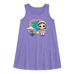 - LOL Surprise! - Grow Grrrl Hearts the Earth Graphic Sleeveless Aline Dress - 1 of 3