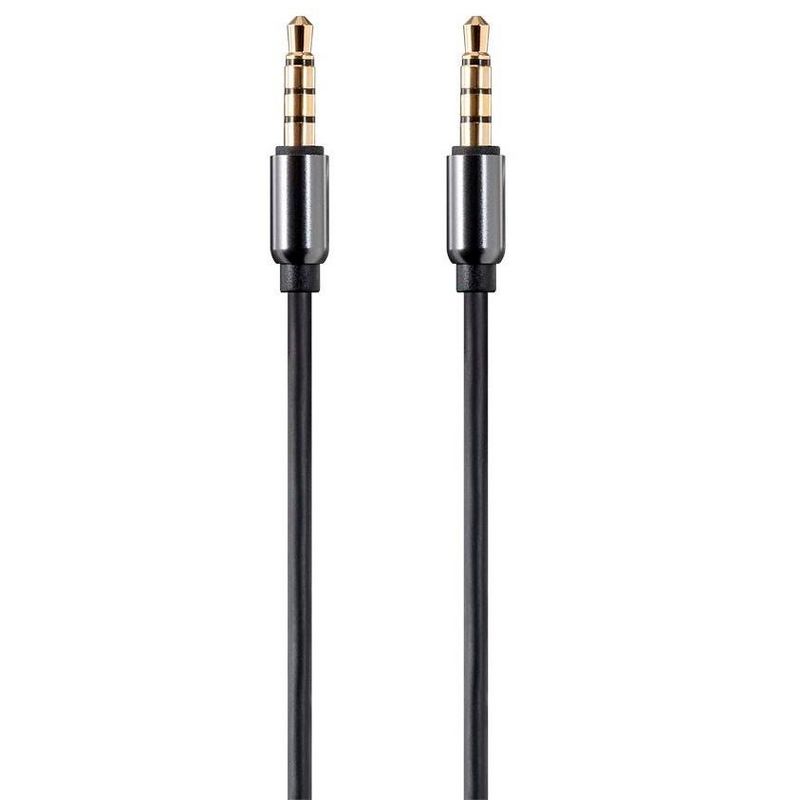 Monoprice Audio Cable - 15 Feet - Black | Auxiliary 3.5mm TRRS Audio & Microphone Cable, Slim Design Durable Gold Plated - Onyx Series, 1 of 6