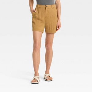 Women's High-Rise Flat-Front Chino Shorts - A New Day™ - 1 of 3